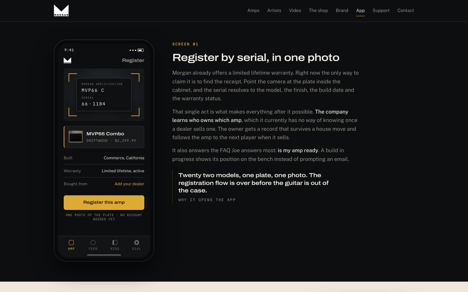 The Morgan owners app concept, four phone screens